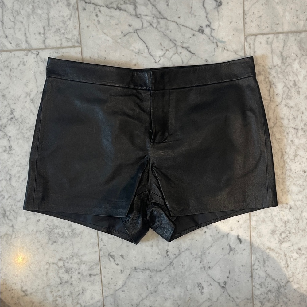 BB Dakota Black Leather Shorts